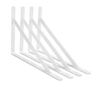 4 pezzi Staffe for mensole Supporto in ferro da parete Staffa triangolare ad angolo retto da 90 gradi Staffa for mensola a parete Staffe angolari galleggianti, accessori for cintura(White,250mmx400mm)