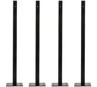 4 Pezzi Staffe Nascoste in Acciaio Inossidabile Nero | Supporto Robusto, Montaggio Rapido, per Assi in Legno e Scaffali Sospesi, Finitura Nera Elegante