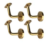 4 Pezzi Staffe per Corrimano Supporti per Ringhiera delle Scale in Acciaio Inox Fai da Te Supporti per Corrimano a Parete per Uso Interno ed Esterno (titanio, Piattaforma)