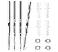 4 Pezzi Staffe per Mensole a Scomparsa Reggimensola 8x200 mm Mensola da Muro Capacità di Carico 18 kg per Legno, Staffe Mensola Ginvisibili, con Rondelle e Tasselli (200MM)