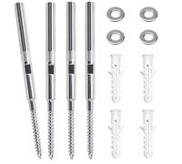 4 Pezzi Staffe per Mensole Supporti Mensole Ø10 x 100mm Reggimensola a Scomparsa in Acciaio Staffe per Mensole Galleggianti Reggi Mensola Reggi Mensola da Muro