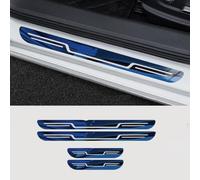 4 Pezzi Stainless steel Guard Soglia porta, per BMW X3 iX3 (G08) Pellicola protettiva in adesivo batticalcagno protezione del davanzale della portiera,Blue