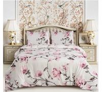 4 Pezzi Stampato Floreale Copripiumino Con Aderente Foglio E Federa Trapunta Di