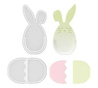 4 pezzi Stampi in Silicone per Coniglio Pasquale, Stampi in Silicone per Candele Pasqua, Stampi in Silicone 3D per Coniglio, per cioccolato, sapone, gesso, cera di soia, regali di pasqua
