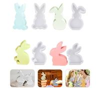 4 Pezzi Stampi in Silicone per Pasqua, Stampo Coniglio Pasquale, Coniglietto Pasquale in Silicone, DIY Stampo in Silicone Gesso Coniglio, per Resina per l'Artigianato DIY