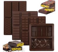 4 Pezzi Stampi per Barrette di Cioccolato,Stampo Per Cioccolato Dubai,Stampo Antiaderente Per Cioccolatini Per Alimenti,per Cioccolatini e Dolci Artigianali (A)