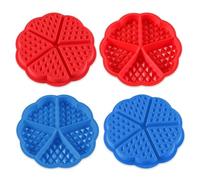 4 Pezzi Stampi Per Waffle In 5 Parti, Stampi Per Waffle In Silicone, Strumenti Per Cottura Fai Da Te, Strumenti Per Decorare Torte E Biscotti, Stampi Per Muffin In Silicone