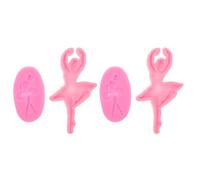 4 Pezzi Stampo in Silicone Ballerina, Decorazione Torta e Dessert | Riutilizzabile, Antiaderente e Facile da Sformare, per Tavola Dolci e Compleanni