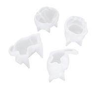 4 pezzi stampo in silicone per gatti, artigianato fai da te fatto a mano a forma di animale, sdraiato sul lato seduto toccando la testa del gatto sdraiato, silicone per realizzare