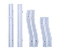 4 Pezzi Stampo in Silicone per Maniglia, e Fai da Te Creativo | Trasparenza Elevata, Montaggio a Vite Supportato, Flessibile, per Officina Piccola e Lavori Decorativi Stile Casuale