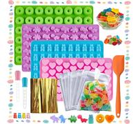 4 Pezzi Stampo in Silicone per Orsetti Gommosi, Set Di Stampi in Silicone per Orsetti Gommosi, Stampo per Caramelle a Forma Di Orso in Silicone per Biscotti, Cioccolato, Sapone, Caramelle, Muffin