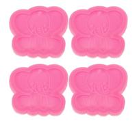 4 Pezzi Stampo in Silicone per Portachiavi, Flessibile, Rosa, Fai | Ciondoli Profumati e Auto, Facile Sformatura, Adatto a Lavori Manuali, Formato Compatto, Uso Creativo