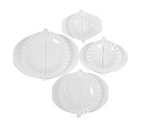 4 Pezzi Stampo per Ravioli Manuale in Plastica PP Bianca, per Feste | Pressa Uniforme e Facile da Pulire, Adatta a Tortelli e Dolci Ripieni, per Cucina Domestica