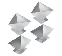 4 Pezzi Stampo per Riso a Piramide in Acciaio Inox per Zongzi | Forma Triangolare e Quadrangolare, Compatto e Salvaspazio, per Cucina Domestica, Festa del Drago