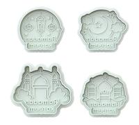 4 pezzi stampo per taglierini per biscotti stile castello timbro per biscotti
