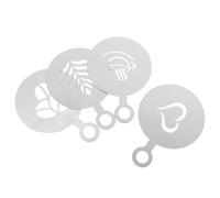 4 Pezzi Stencil per Cappuccino in Acciaio Inox | Modelli per Decorare Latte, Uso Versatile per Eventi Commerciali e Riunioni Familiari, Facili per Principianti