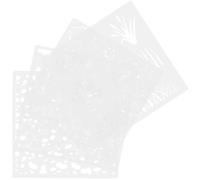 4 Pezzi Stencil per Pittura Riutilizzabile per Ragazzi, PET Bianco | Progetti Creativi e Diario, Lavabile e Facile da Portare, Modello Bello e Speciale