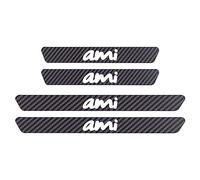 4 Pezzi Sticker Battitacco in Fibra Carbonio per Auto, per Citr-oen C8 C6 C5 C4L C4 C3 C2 C1, Battitacco Protezione Plates Anti-Graffio Scuff Adesivi Styling Decorativi Accessori, AMI