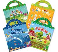 4 Pezzi Stickers Book: Libro Adesivi Attacca E Stacca Bambini 2 3 4 5 6 Anni Ani
