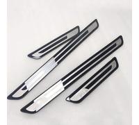 4 Pezzi Strisce Protettive Battitacco Auto per Citr-oen C5 2010-2016, Scuff Auto Battitacco Plates Acciaio Inossidabile Modanature Copertura,A/Black