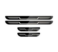 4 Pezzi Strisce Protettive per Battitacco Auto per Toyota Proace Verso 2016-2024,Benvenuto Pedali Protezione Davanzale AntiGraffio Scuff Accessori,A-Black Mirror