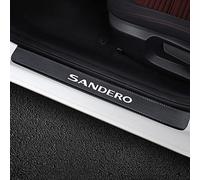 4 Pezzi Striscia di Protezione Battitacco Portiera AntiGraffio Auto, per Ren-Ault Dacia Sandero, Accessori Styling del Adesivi Pedale del Davanzale in Fibra Carbonio,Black