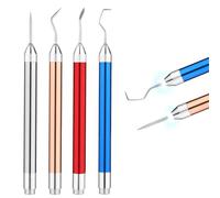 4 Pezzi Strumenti per Diserbo per Vinile con Luce, Strumento per Diserbo a LED Multicolore con 4 Stili Perno e Gancio per Rimuovere Ferro su Carta Scrapbooking Sagome Taglio Cammei Artigianato