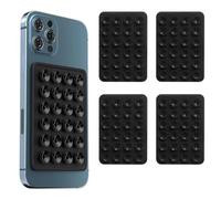 4 Pezzi Supporti In Silicone A Ventosa per Telefono, Antiscivolo Supporto Quadrato Adesivo per Mani Libere, Multiuso Doppia Faccia Custodia per Telefono a Ventosa, Porta Cellulare Auto