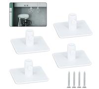 4 Pezzi Supporti per Accessori per Mixer, Organizer per Accessori per Mixer, per Riporre Compatibili con Accessori per Mixer per Frusta Piatta Frusta con Bordo Flessibile (Bianco)