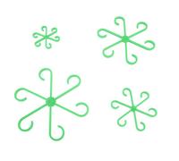 4 Pezzi Supporti per Stelo di Piante 5,8 cm 7,7 cm 11,7 cm 13,5 cm Supporti per Stelo per Piante Rampicanti in Plastica Pali per Piante Gancio per Stelo a Traliccio per Piante (Verde)