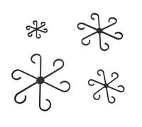 4 Pezzi Supporti per Stelo di Piante 5,8 cm 7,7 cm 11,7 cm 13,5 cm Supporti per Stelo per Piante Rampicanti in Plastica Pali per Piante Gancio per Stelo a Traliccio per Piante (Negro)