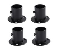 4 Pezzi Supporto Asta Armadio a Forma di U in Acciaio INOX Supporto per Asta per Tende Closet Asta Estremità Supporti Flangia Supporto Barra con Viti (Nero 25mm)