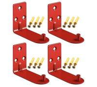 4 Pezzi Supporto da Muro per Estintore Rosso in Metallo, 20 Lb | Bulloni di Ancoraggio Inclusi, per Estintori a Polvere, Accesso Rapido in Officina e Corridoi