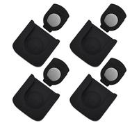 4 Pezzi Supporto Magnetico per Telecomando,Porta Telecomandi da Parete in Silicone,Magnetico Senza Fori Porta Telecomando Muro per TV,Climatizzatori Presa Ricarica(Nero)