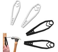 4 Pezzi Supporto per Chiodi Pinza di Sicurezza, Protezione Dita per Martellare e Fai da Te, Guida per Chiodi Portatile per Lavorazione del Legno e Bricolage, 2 Neri e 2 Bianchi
