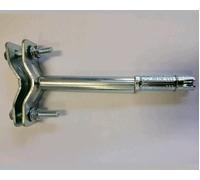 4 PEZZI SUPPORTO PER PALO 10CM ANTENNA ZANCA ESPANSIONE ACCIAIO ZINCATO TIPO