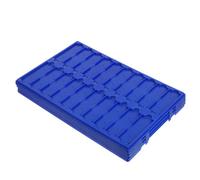 4 Pezzi Supporto per Vetrini da Microscopio Blu a 20 Scomparti in Plastica | Struttura Multistrato Ventilata, Piano Integrato per Preparazione, Finitura Liscia, Uso in Diagnostica