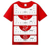 4 Pezzi T-Shirt Righello Guida,Kucheed Guida del Righello Della Maglietta per Vinile e Sublimazione,Strumenti di Allineamento Della Maglietta per Il Design del Centro,Bambino Adulto Della Gioventù