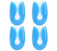 4 Pezzi Talloniera in Silicone per Tallonite, Talloniera in Silicone,Dolore Alleviare Cuscinetti per Tallone, Antishock, in Gel, Cuscinetti in Gel per Tallone in Silicone per Plantar Fasciite(Blu)