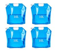 4 Pezzi Tanica per Acqua Pieghevole da 10 L, Contenitori Pieghevoli per Acqua Tanica Flessibile per Acqua Tanica Acqua Campeggio, Tanica Dell'Acqua Trasportabile con Coperchio Denso per Campeggio