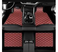 4 Pezzi Tappetini Auto Pelle per Ferrari Purosangue 2022 2023 2024 2025+, Tutte Le Stagioni Impermeabile Anti Scivolo Tappeti Accessori per Auto,Red