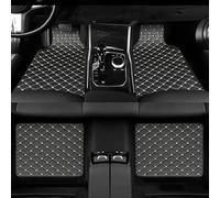 4 Pezzi Tappetini Auto Pelle per Ferrari SF90 Stradale 2020 2021 2022 2023 2024 2025+, Tutte Le Stagioni Impermeabile Anti Scivolo Tappeti Accessori per Auto,Black-Beige