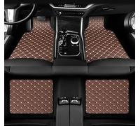 4 Pezzi Tappetini Auto Pelle per Ferrari SF90 Stradale 2020 2021 2022 2023 2024 2025+, Tutte Le Stagioni Impermeabile Anti Scivolo Tappeti Accessori per Auto,Coffee