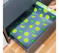 4 pezzi Tappetini impermeabili per frigorifero - a prova di umidità, antiscivolo, lavabili e riutilizzabili. Realizzati in materiale EVA con un motivo a limone originale. Adatti per frigorifero e deco