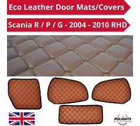 4 pezzi tappetini marroni per pannello porta e cruscotto in ecopelle per SCAN...