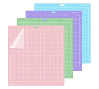 4 Pezzi Tappetino da Taglio per Cricut Explore Air 2/Air/One/Maker, 12”X12” StandardGrip/LightGrip/StrongGrip Cutting Mat, Adesivo Tappeto di Taglio per Cricut Joy (A)
