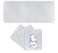 4 pezzi Tappetino per mouse a sublimazione Tappetino Mouse Pad Personalizzato Rettangolare Personalizzabile Mousepad DIY Fondo Antiscivolo per Sublimazione Stampa a trasferimento Bianco