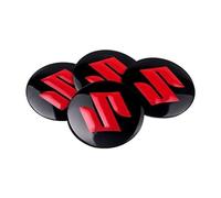 4 Pezzi tappi Coprimozzo Adesivi per Suzuki Ignis 56 mm, Auto Emblema Coprimozzo Ruota Centrale Centro Tappo Trim Emblema Tappi Mozzo Adesivi,Red