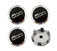4 Pezzi Tappi Coprimozzo Compatibili per Fiat 500 60MM, Protezione Dalla Ruggine Antipolvere per Ruote Accessorio Decorativo Cerchioni Accessori