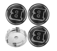 4 Pezzi Tappi Coprimozzo Compatibili per Smart Brabus 60mm,Protezione Dalla Ruggine Antipolvere per Ruote Accessorio Decorativo Cerchioni Accessori